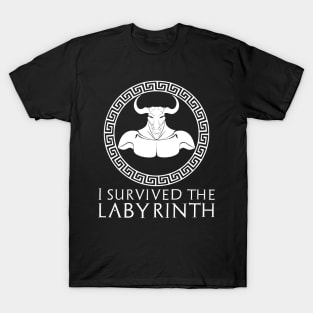 Minotaur - Funny Greek Mythology - I Survived The Labyrinth T-Shirt